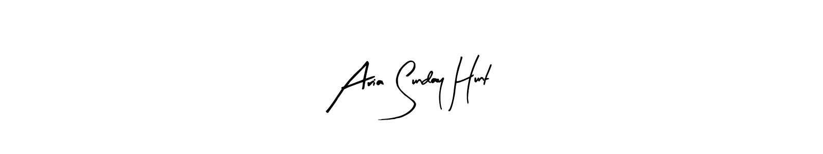The best way (Arty Signature) to make a short signature is to pick only two or three words in your name. The name Aria Sunday Hunt include a total of six letters. For converting this name. Aria Sunday Hunt signature style 8 images and pictures png