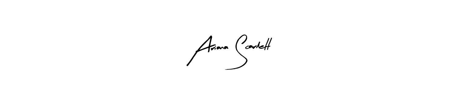 The best way (Arty Signature) to make a short signature is to pick only two or three words in your name. The name Ariana Scarlett include a total of six letters. For converting this name. Ariana Scarlett signature style 8 images and pictures png