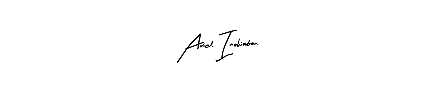 Use a signature maker to create a handwritten signature online. With this signature software, you can design (Arty Signature) your own signature for name Ariel Inohiaban. Ariel Inohiaban signature style 8 images and pictures png