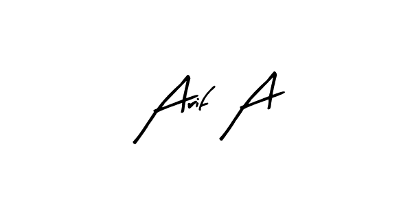 Design your own signature with our free online signature maker. With this signature software, you can create a handwritten (Arty Signature) signature for name Arif A. Arif A signature style 8 images and pictures png