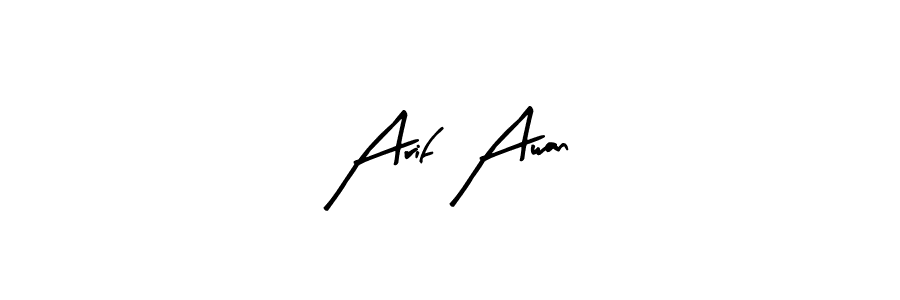 Create a beautiful signature design for name Arif Awan. With this signature (Arty Signature) fonts, you can make a handwritten signature for free. Arif Awan signature style 8 images and pictures png