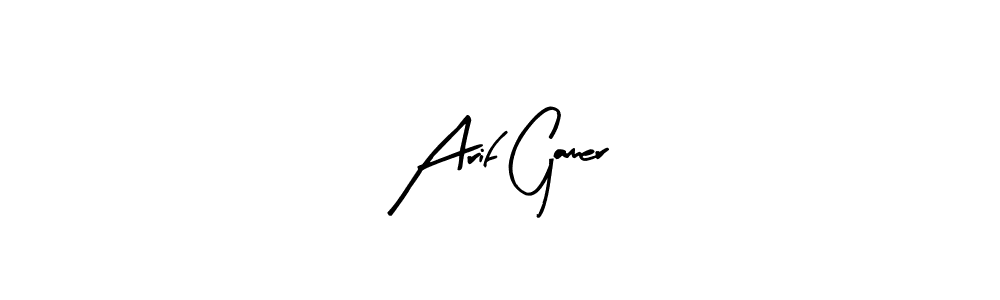 Arif Gamer stylish signature style. Best Handwritten Sign (Arty Signature) for my name. Handwritten Signature Collection Ideas for my name Arif Gamer. Arif Gamer signature style 8 images and pictures png