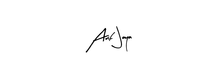 Use a signature maker to create a handwritten signature online. With this signature software, you can design (Arty Signature) your own signature for name Arif Jaya. Arif Jaya signature style 8 images and pictures png