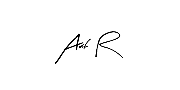 How to make Arif R name signature. Use Arty Signature style for creating short signs online. This is the latest handwritten sign. Arif R signature style 8 images and pictures png