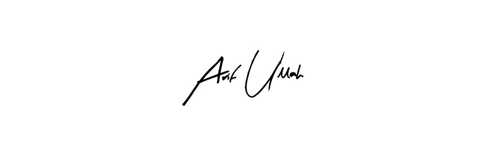 You can use this online signature creator to create a handwritten signature for the name Arif Ullah. This is the best online autograph maker. Arif Ullah signature style 8 images and pictures png