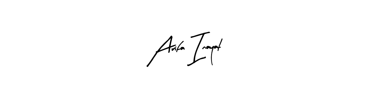 Use a signature maker to create a handwritten signature online. With this signature software, you can design (Arty Signature) your own signature for name Arifa Inayat. Arifa Inayat signature style 8 images and pictures png