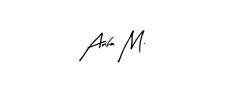 Create a beautiful signature design for name Arifa M.. With this signature (Arty Signature) fonts, you can make a handwritten signature for free. Arifa M. signature style 8 images and pictures png