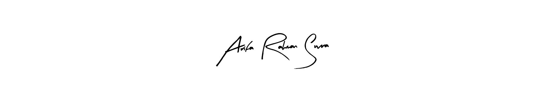 if you are searching for the best signature style for your name Arifa Rahman Suvra. so please give up your signature search. here we have designed multiple signature styles  using Arty Signature. Arifa Rahman Suvra signature style 8 images and pictures png