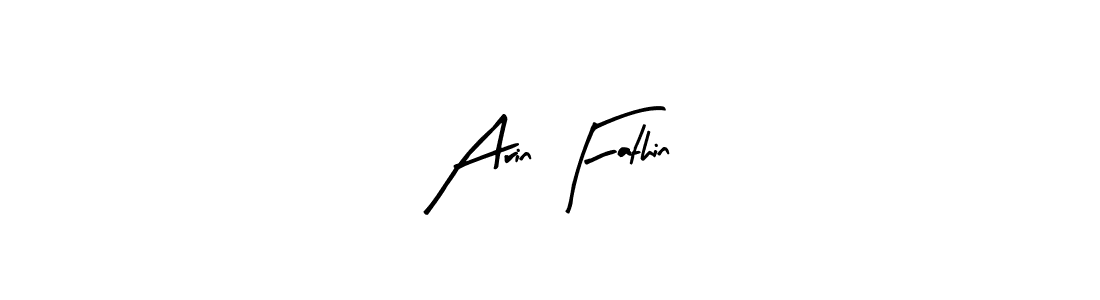 Here are the top 10 professional signature styles for the name Arin Fathin. These are the best autograph styles you can use for your name. Arin Fathin signature style 8 images and pictures png