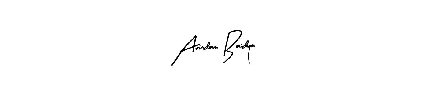 How to make Arindam Baidya name signature. Use Arty Signature style for creating short signs online. This is the latest handwritten sign. Arindam Baidya signature style 8 images and pictures png