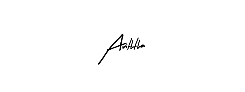 Arty Signature is a professional signature style that is perfect for those who want to add a touch of class to their signature. It is also a great choice for those who want to make their signature more unique. Get Ariththa name to fancy signature for free. Ariththa signature style 8 images and pictures png