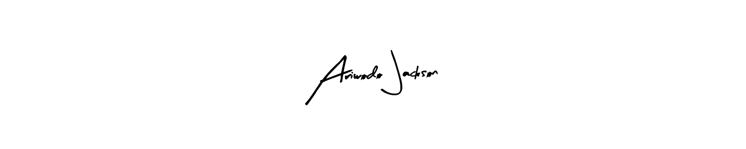 Create a beautiful signature design for name Ariwodo Jackson. With this signature (Arty Signature) fonts, you can make a handwritten signature for free. Ariwodo Jackson signature style 8 images and pictures png
