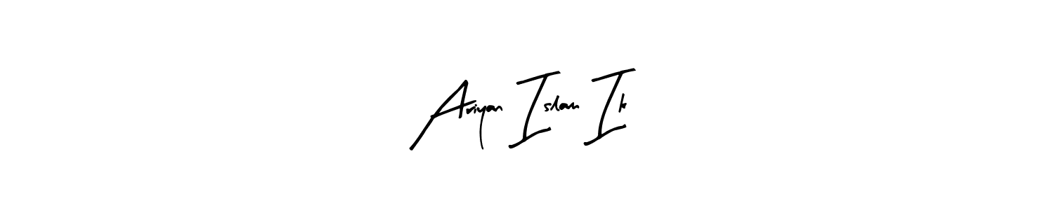 if you are searching for the best signature style for your name Ariyan Islam Ik. so please give up your signature search. here we have designed multiple signature styles  using Arty Signature. Ariyan Islam Ik signature style 8 images and pictures png