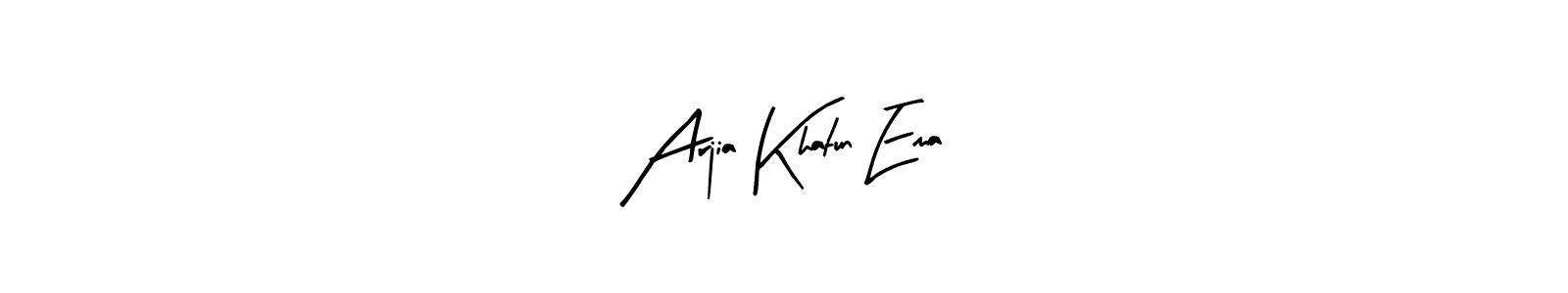 Make a beautiful signature design for name Arjia Khatun Ema. Use this online signature maker to create a handwritten signature for free. Arjia Khatun Ema signature style 8 images and pictures png