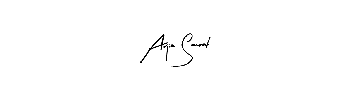 Similarly Arty Signature is the best handwritten signature design. Signature creator online .You can use it as an online autograph creator for name Arjia Samrat. Arjia Samrat signature style 8 images and pictures png