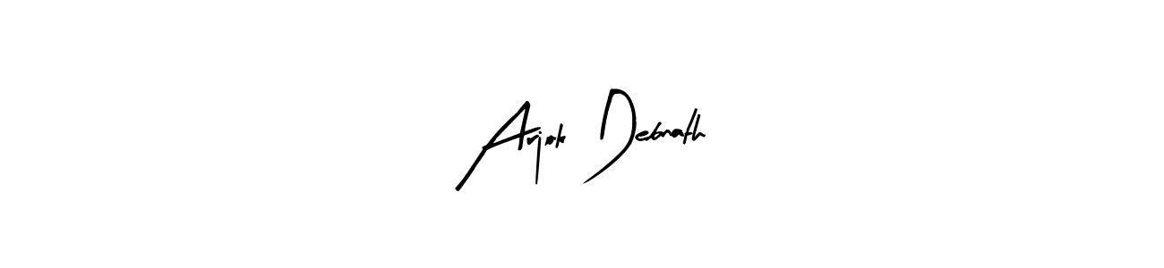 Use a signature maker to create a handwritten signature online. With this signature software, you can design (Arty Signature) your own signature for name Arjok Debnath. Arjok Debnath signature style 8 images and pictures png