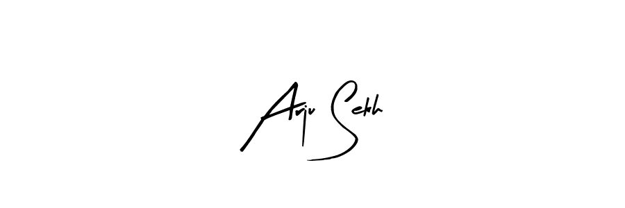 How to make Arju Sekh name signature. Use Arty Signature style for creating short signs online. This is the latest handwritten sign. Arju Sekh signature style 8 images and pictures png