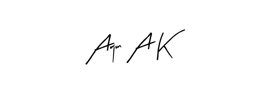 Make a beautiful signature design for name Arjun A K. Use this online signature maker to create a handwritten signature for free. Arjun A K signature style 8 images and pictures png