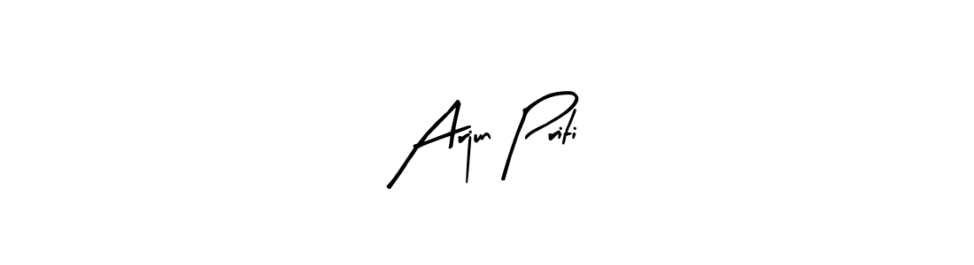 This is the best signature style for the Arjun Priti name. Also you like these signature font (Arty Signature). Mix name signature. Arjun Priti signature style 8 images and pictures png
