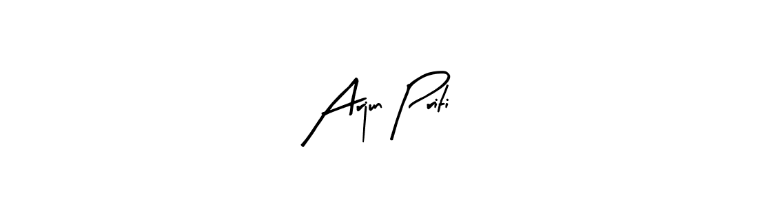 Make a beautiful signature design for name Arjun Priti. With this signature (Arty Signature) style, you can create a handwritten signature for free. Arjun Priti signature style 8 images and pictures png