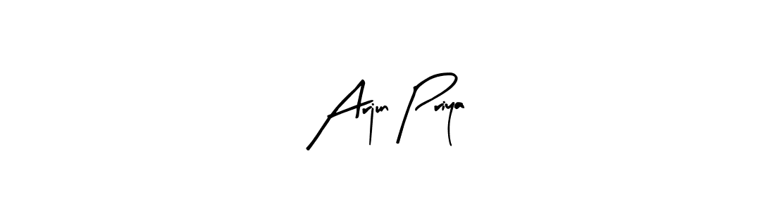 Use a signature maker to create a handwritten signature online. With this signature software, you can design (Arty Signature) your own signature for name Arjun Priya. Arjun Priya signature style 8 images and pictures png