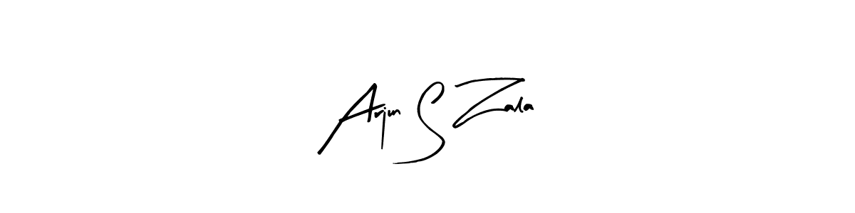 Create a beautiful signature design for name Arjun S Zala. With this signature (Arty Signature) fonts, you can make a handwritten signature for free. Arjun S Zala signature style 8 images and pictures png
