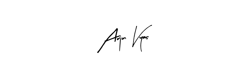 Use a signature maker to create a handwritten signature online. With this signature software, you can design (Arty Signature) your own signature for name Arjun Vyas. Arjun Vyas signature style 8 images and pictures png