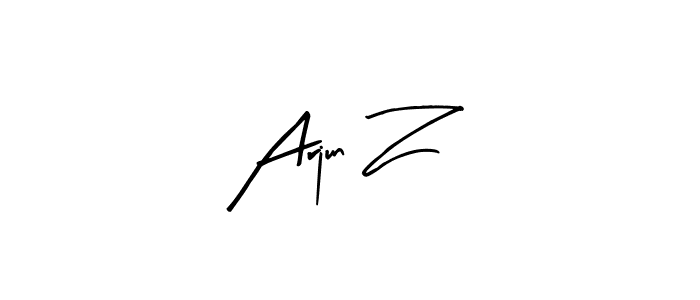 Use a signature maker to create a handwritten signature online. With this signature software, you can design (Arty Signature) your own signature for name Arjun Z. Arjun Z signature style 8 images and pictures png