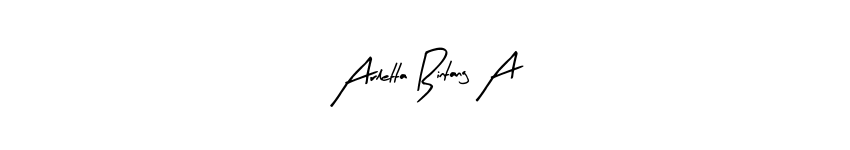 Use a signature maker to create a handwritten signature online. With this signature software, you can design (Arty Signature) your own signature for name Arletta Bintang A. Arletta Bintang A signature style 8 images and pictures png