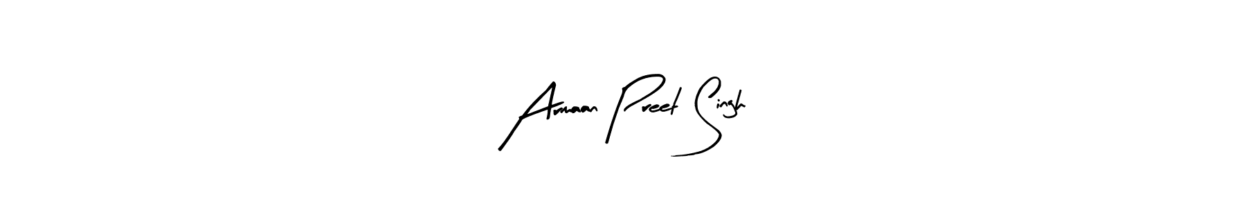 The best way (Arty Signature) to make a short signature is to pick only two or three words in your name. The name Armaan Preet Singh include a total of six letters. For converting this name. Armaan Preet Singh signature style 8 images and pictures png