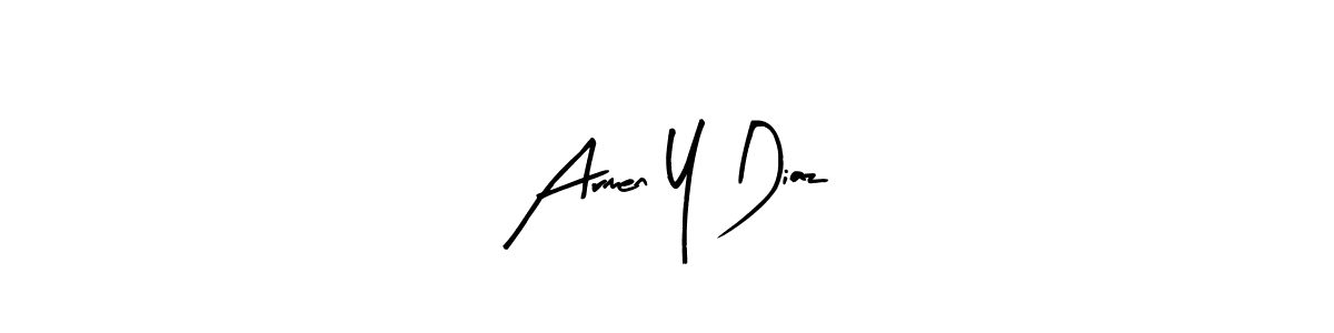 Use a signature maker to create a handwritten signature online. With this signature software, you can design (Arty Signature) your own signature for name Armen Y Diaz. Armen Y Diaz signature style 8 images and pictures png