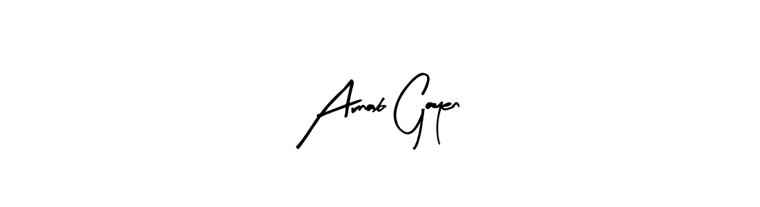 Create a beautiful signature design for name Arnab Gayen. With this signature (Arty Signature) fonts, you can make a handwritten signature for free. Arnab Gayen signature style 8 images and pictures png