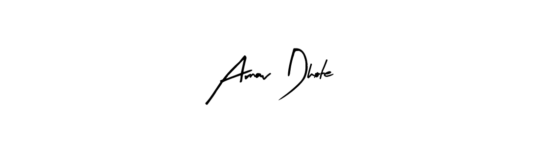 Arty Signature is a professional signature style that is perfect for those who want to add a touch of class to their signature. It is also a great choice for those who want to make their signature more unique. Get Arnav Dhote name to fancy signature for free. Arnav Dhote signature style 8 images and pictures png