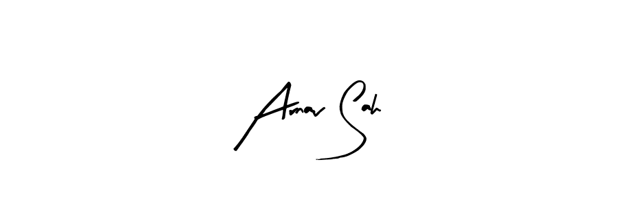 Make a beautiful signature design for name Arnav Sah. With this signature (Arty Signature) style, you can create a handwritten signature for free. Arnav Sah signature style 8 images and pictures png
