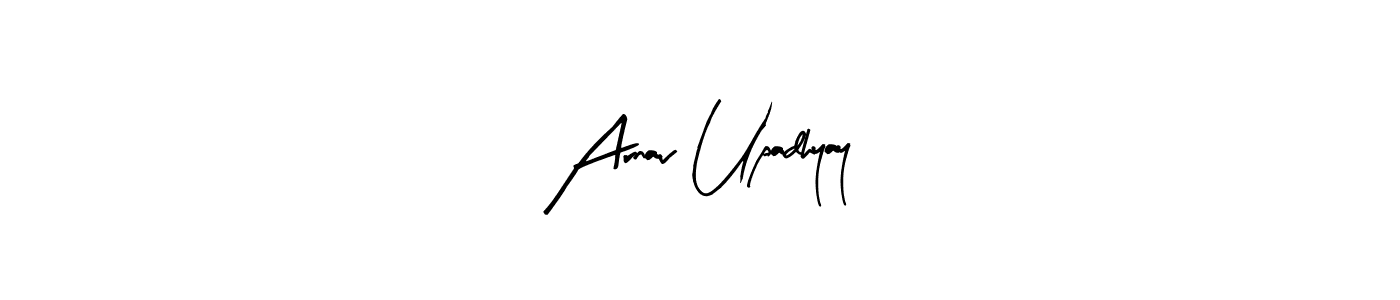 This is the best signature style for the Arnav Upadhyay name. Also you like these signature font (Arty Signature). Mix name signature. Arnav Upadhyay signature style 8 images and pictures png
