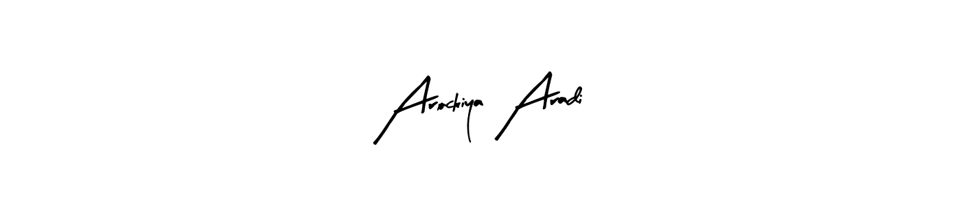 Similarly Arty Signature is the best handwritten signature design. Signature creator online .You can use it as an online autograph creator for name Arockiya Aradi. Arockiya Aradi signature style 8 images and pictures png