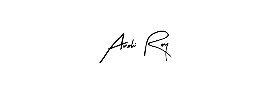 The best way (Arty Signature) to make a short signature is to pick only two or three words in your name. The name Arohi Roy include a total of six letters. For converting this name. Arohi Roy signature style 8 images and pictures png