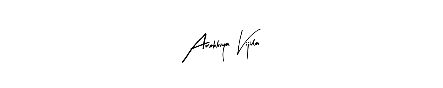 The best way (Arty Signature) to make a short signature is to pick only two or three words in your name. The name Arokkiya Vijila include a total of six letters. For converting this name. Arokkiya Vijila signature style 8 images and pictures png