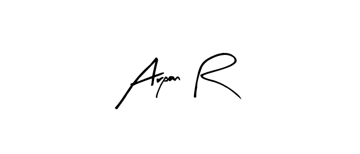 Arty Signature is a professional signature style that is perfect for those who want to add a touch of class to their signature. It is also a great choice for those who want to make their signature more unique. Get Arpan R name to fancy signature for free. Arpan R signature style 8 images and pictures png