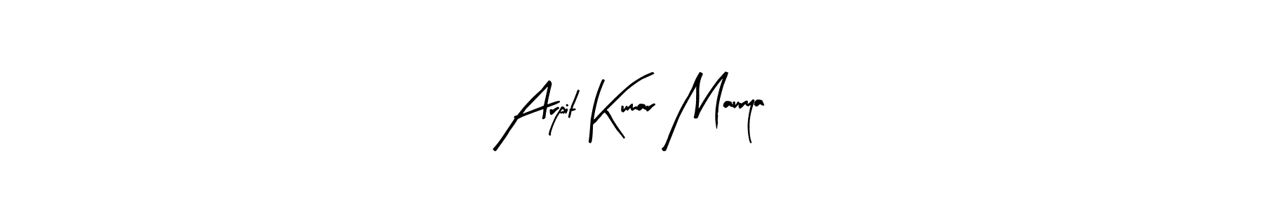 Arty Signature is a professional signature style that is perfect for those who want to add a touch of class to their signature. It is also a great choice for those who want to make their signature more unique. Get Arpit Kumar Maurya name to fancy signature for free. Arpit Kumar Maurya signature style 8 images and pictures png