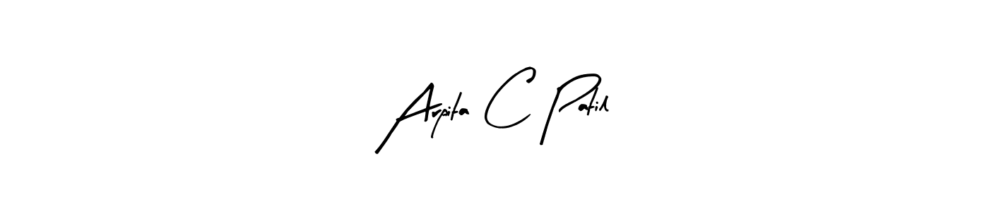 Similarly Arty Signature is the best handwritten signature design. Signature creator online .You can use it as an online autograph creator for name Arpita C Patil. Arpita C Patil signature style 8 images and pictures png