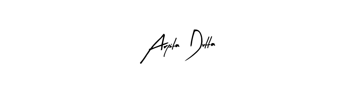 Create a beautiful signature design for name Arpita Dutta. With this signature (Arty Signature) fonts, you can make a handwritten signature for free. Arpita Dutta signature style 8 images and pictures png