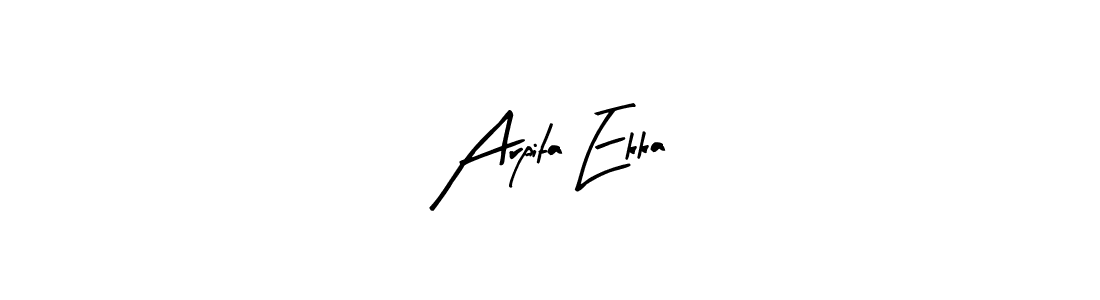 if you are searching for the best signature style for your name Arpita Ekka. so please give up your signature search. here we have designed multiple signature styles  using Arty Signature. Arpita Ekka signature style 8 images and pictures png
