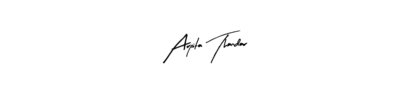 This is the best signature style for the Arpita Thandar name. Also you like these signature font (Arty Signature). Mix name signature. Arpita Thandar signature style 8 images and pictures png