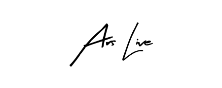 Create your official email sign-off with Ars Live name in Arty Signature style. Crisp, clean, and perfectly legible across all screens. Ars Live signature style 8 images and pictures png