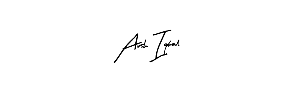 How to make Arsh Iqbal name signature. Use Arty Signature style for creating short signs online. This is the latest handwritten sign. Arsh Iqbal signature style 8 images and pictures png