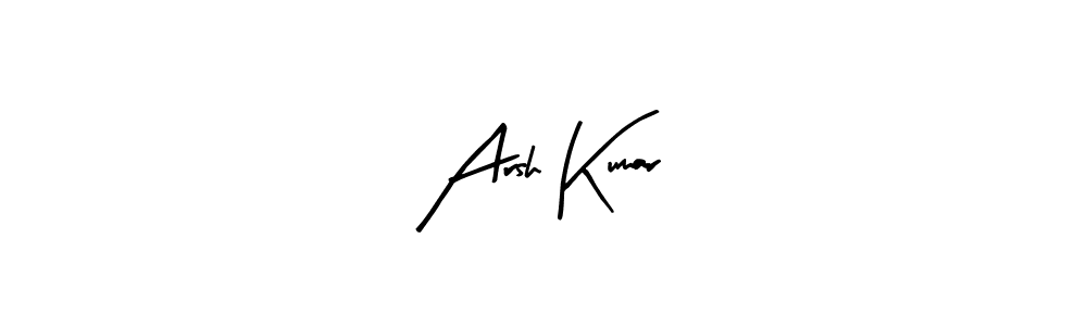 Use a signature maker to create a handwritten signature online. With this signature software, you can design (Arty Signature) your own signature for name Arsh Kumar. Arsh Kumar signature style 8 images and pictures png