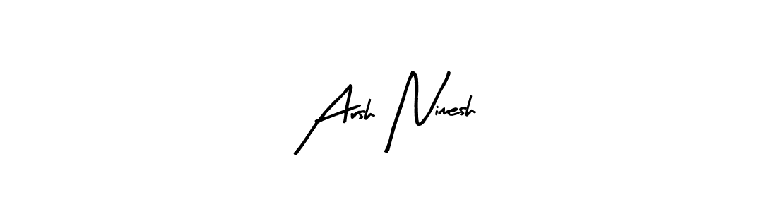 Arty Signature is a professional signature style that is perfect for those who want to add a touch of class to their signature. It is also a great choice for those who want to make their signature more unique. Get Arsh Nimesh name to fancy signature for free. Arsh Nimesh signature style 8 images and pictures png