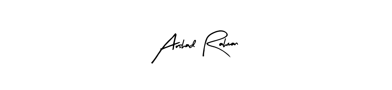 The best way (Arty Signature) to make a short signature is to pick only two or three words in your name. The name Arshad Rahman include a total of six letters. For converting this name. Arshad Rahman signature style 8 images and pictures png