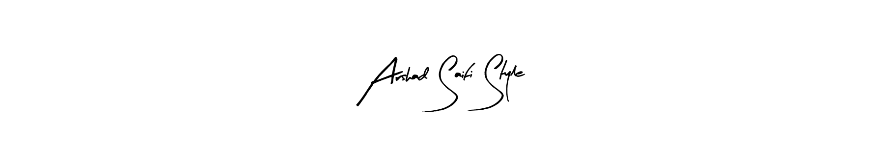 Design your own signature with our free online signature maker. With this signature software, you can create a handwritten (Arty Signature) signature for name Arshad Saifi Style. Arshad Saifi Style signature style 8 images and pictures png